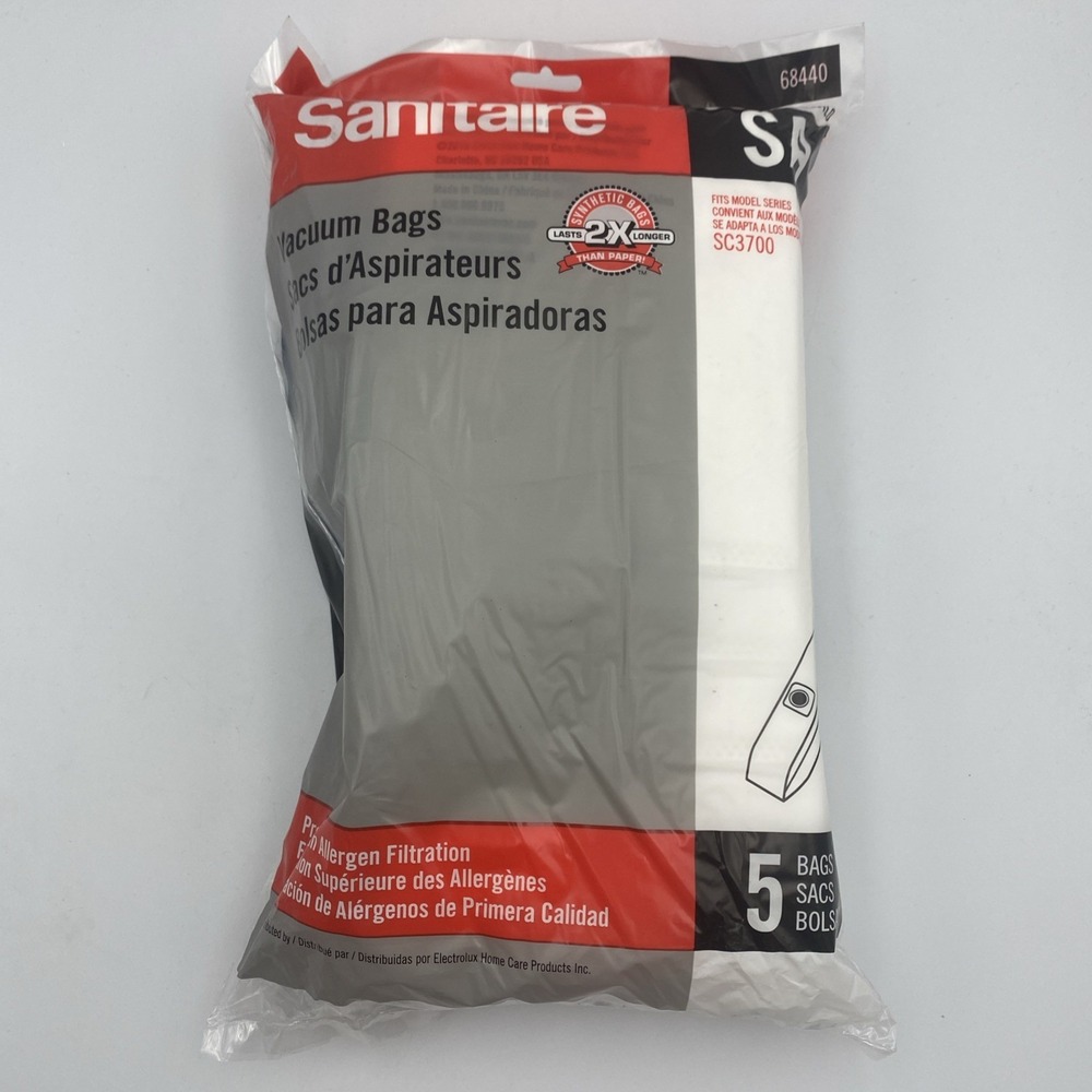 Sanitaire Style SA 68440‎ Premium Allergen Filter Bags Model SC3700 5 Pack